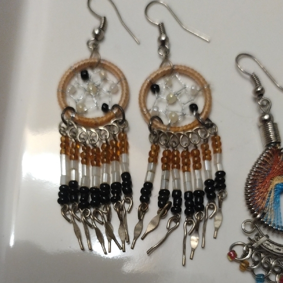 Bohemian And Dreamcatcher Beaded Earrings Set - Picture 5 of 8